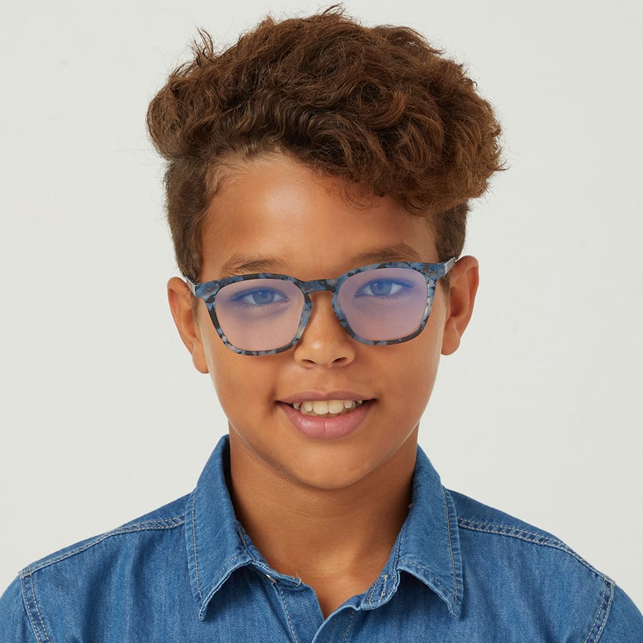 Square Blue Light Glasses in TR90 Babamio MAREA Blue Light Kids Ages