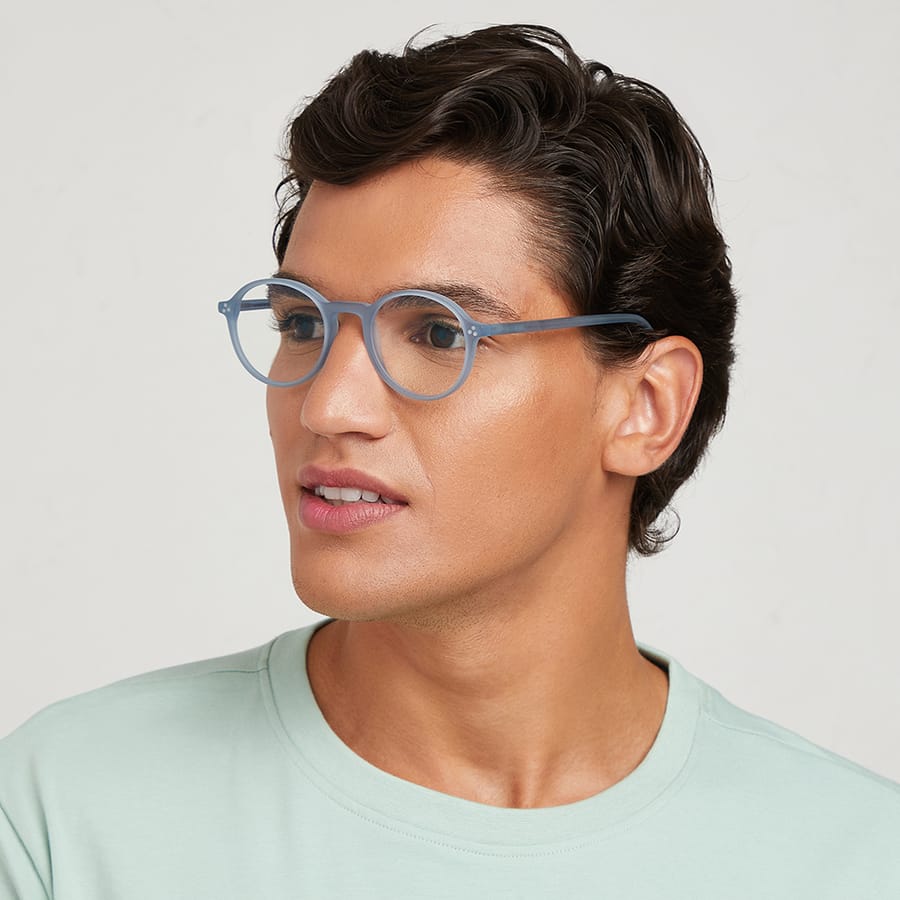 Round Blue Light Glasses In Acetate Spectus Keyth Blue Light