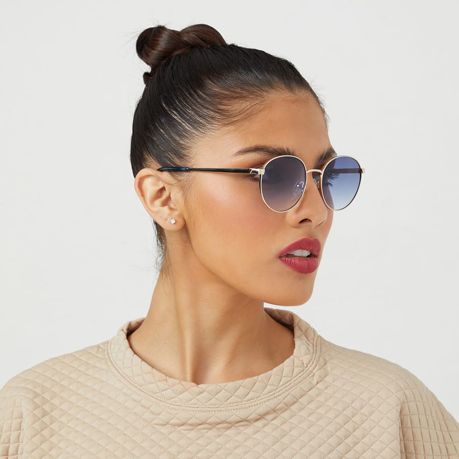 Round Sunglasses in Metal Guess GU521432W52