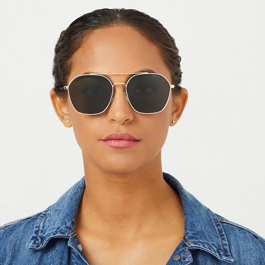 Polaroid flat top sunglasses sales